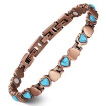 Pulseira Feraco Ocean Heart Copper 3800 Gauss Magnet
