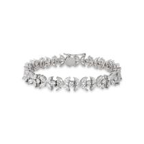 Pulseira Festa Flores com Zirconias Prata 925