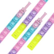 pulseira fidget toy amarelo/rosa/lilás/azul - T-gift