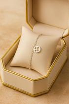 Pulseira fio com pingente trevo de 4 folhas