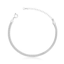 Pulseira Fita Italiana 3 mm Banhada a Prata Pulseira Fita Italiana 3 mm Banhada a Prata