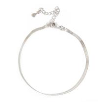 Pulseira Fita Ródio Feminina com Extensor - Semijoia Hipoalergênica