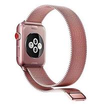 Pulseira Flix Milanese Aço Loop Metal Rosê Compatível Watch 1 2 3 4 - 42mm 44mm e 45mm