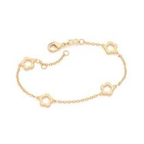 Pulseira flores banhada a ouro 18k Cód. 5521941900 TAM 19