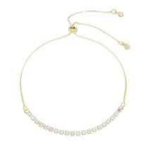 Pulseira folheada a ouro 18k ajustável riviera chiara mini zircônias cristal Pulseira folheada a ouro 18k ajustável riviera chiara mini zircônias cristal