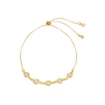 Pulseira folheada a ouro 18k betina ajustável zircônias Pulseira folheada a ouro 18k betina ajustável zircônias