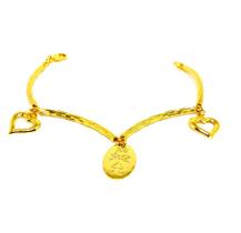 Pulseira Folheada a Ouro 18k Modelo Menina Mulher - Visujoias