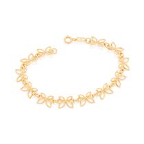 Pulseira folheada a ouro com borboletas 551496 Rommanel