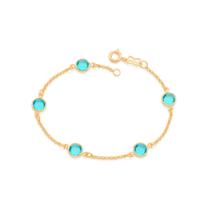 Pulseira folheada a ouro com cristais AZUL 551281 Rommanel