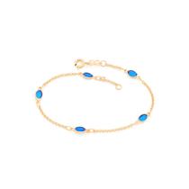 Pulseira folheada a ouro com cristais AZUL 551669 Rommanel Pulseira folheada a ouro com cristais AZUL 551669 Rommanel