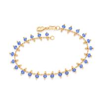 Pulseira folheada a ouro com cristais AZUL 552050 Rommanel