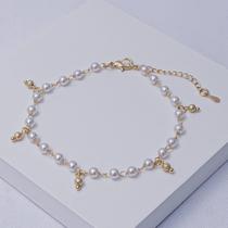 Pulseira Folheada a Ouro com Pérolas