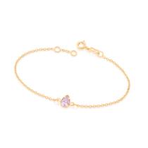 Pulseira folheada a ouro com zircônia LILÁS 551583 Rommanel Pulseira folheada a ouro com zircônia LILÁS 551583 Rommanel