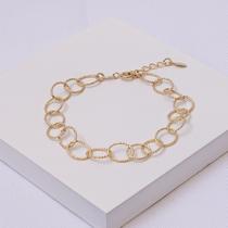 Pulseira Folheada a Ouro Elos Ovais Pulseira Folheada a Ouro Elos Ovais