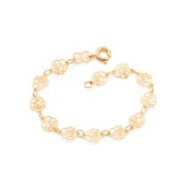 Pulseira folheada a ouro infantil formada 551138 Rommanel Pulseira folheada a ouro infantil formada 551138 Rommanel