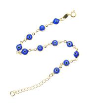 Pulseira Folheada a Ouro Olho Grego 18,5cm Pulseira Folheada a Ouro Olho Grego 18,5cm
