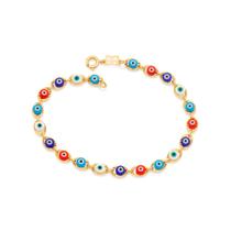 Pulseira folheada a ouro olho negro COLORIDO 551413 Rommanel Pulseira folheada a ouro olho negro COLORIDO 551413 Rommanel