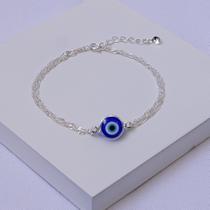 Pulseira Folheada a Prata Olho Grego Pulseira Folheada a Prata Olho Grego