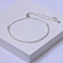 Pulseira Folheada a Prata Riviera com Zircônias
