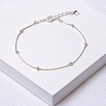 Pulseira Folheada a Prata Veneziana com Bolinhas Lisas