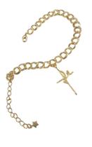 Pulseira Folheada Com Pingente Fé