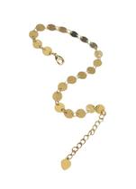 Pulseira Folheada Elo Chato Redondo- Coração Na Ponta