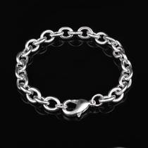 Pulseira Folheada Prata 925 20cm Elos Grossos Corrente Feminina Banhada Luxo Semijoia Sofisticada Pulseira Folheada Prata 925 20cm Elos Grossos Corrente Feminina Banhada Luxo Semijoia Sofisticada