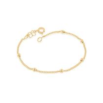 Pulseira folheada rommanel formada por bolinhas de 2mm - 550195 Pulseira folheada rommanel formada por bolinhas de 2mm - 550195