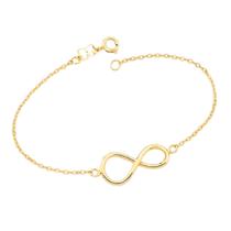 Pulseira Folheado a Ouro 18k Rommanel Joias Símbolo Infinito 19 Cm Pulseira Folheado a Ouro 18k Rommanel Joias Símbolo Infinito 19 Cm