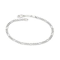 Pulseira Formada Por Corrente De Elo Groumet 3X1.Med 20 Cm Cor:Prata Pulseira Formada Por Corrente De Elo Groumet 3X1.Med 20 Cm Cor:Prata