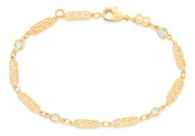 Pulseira Formada Por Elo Longo Batido Format 552063 Pulseira Formada Por Elo Longo Batido Format 552063
