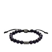 Pulseira Fossil Galaxy Beads Navy Sandstone com fecho deslizante