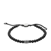 Pulseira Fossil JF02887040 masculina Black Lava Beads