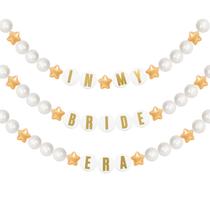 Pulseira Friendship Garland Kit Simgoing 103 unidades dourada/branca