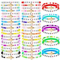 Pulseira Friendship Yesaior, conjunto colorido, 60 unidades para mulheres Pulseira Friendship Yesaior, conjunto colorido, 60 unidades para mulheres