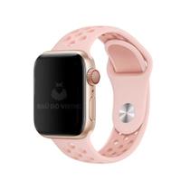 Pulseira Furos Compatível Com Apple Watch Rosa/Rosa