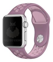 Pulseira Furos SM Violeta/Rosa Compatível Apple Watch 44mm - Baú do Viking