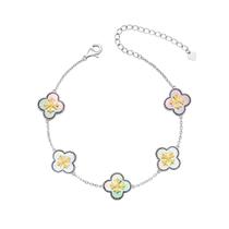 Pulseira Fydesta Clover banhada a ouro 18K com madrepérola Pulseira Fydesta Clover banhada a ouro 18K com madrepérola