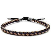 Pulseira Gafeno De Couro Trançado Masculina Pulseira Gafeno De Couro Trançado Masculina