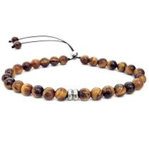 Pulseira Gafeno Masculina Olho De Tigre