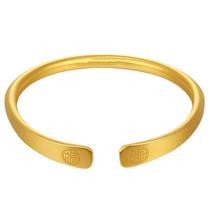 Pulseira Gold Placer Open Cuff para mulheres vietnamita em ouro arenoso