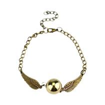 Pulseira Golden Snitch Para Fãs De Harry Potter, Joia Artesanal Em Camadas Com Coruja Hedwig De