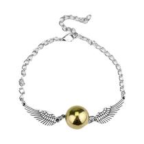 Pulseira Golden Snitch Para Fãs De Harry Potter, Joia Artesanal Em Camadas Com Coruja Hedwig De