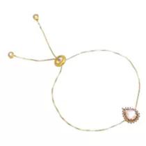 Pulseira Gota em Quartzo Rosa - Ref: PBIJU000153