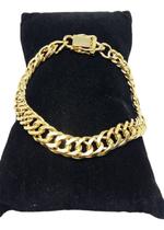 Pulseira Gourmet 10mm Masculina Banhada a Ouro