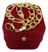 Pulseira Gourmet Joias Nobre 23cm Elo 7,5mm Banhada a Ouro Pulseira Gourmet Joias Nobre 23cm Elo 7,5mm Banhada a Ouro