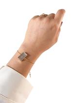 Pulseira Gravata Selenita Semijoia Banhada em Ouro 18K Cristal Natural