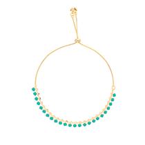Pulseira Gravatinha Resinada Verde Claro Folheado A Ouro 18k Pulseira Gravatinha Resinada Verde Claro Folheado A Ouro 18k