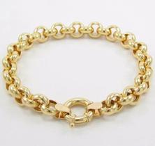 Pulseira Grossa De Ouro 18k Masculina E Feminina