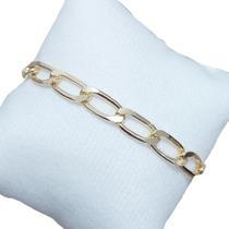 Pulseira Grossa Masculina Banhado A Ouro 18k 10 Milésimos